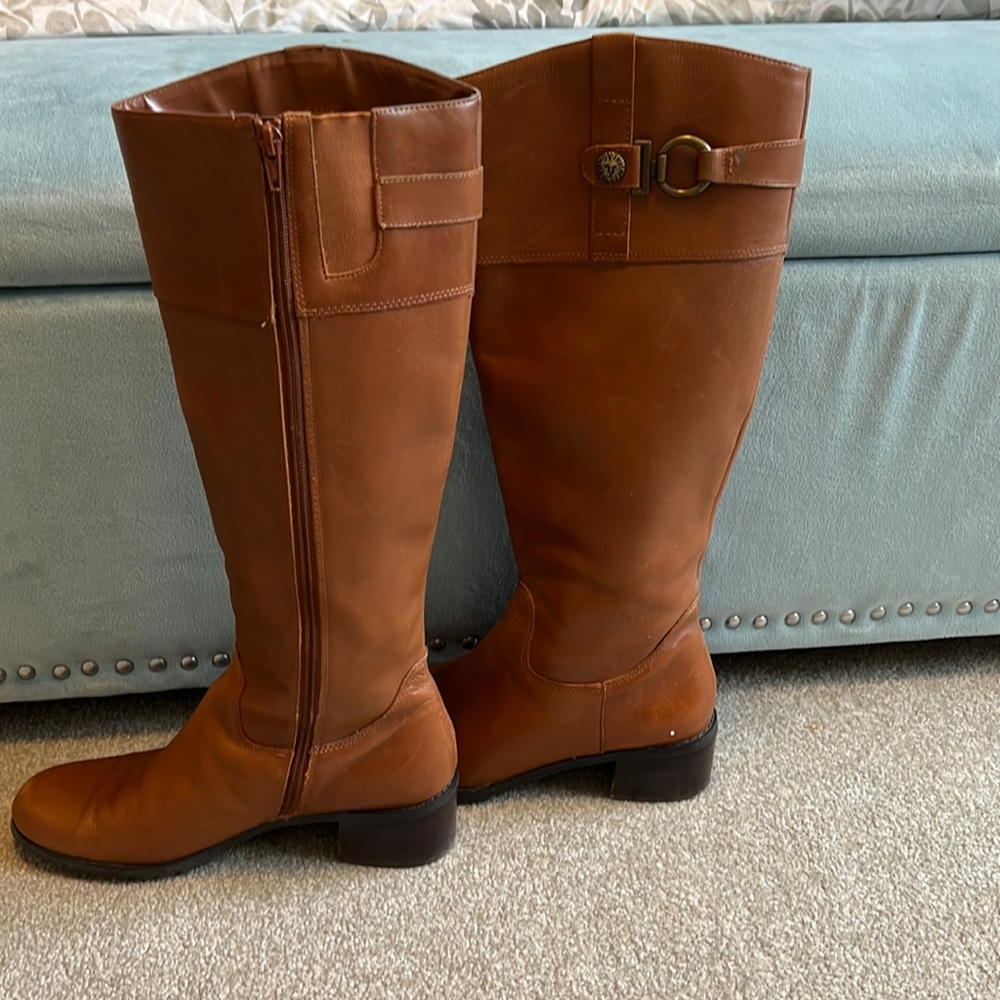 Anne Klein  chestnut riding boots